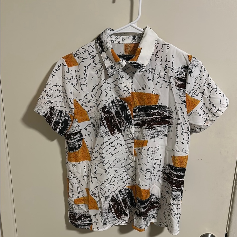 Abstract Print Men's Shirt